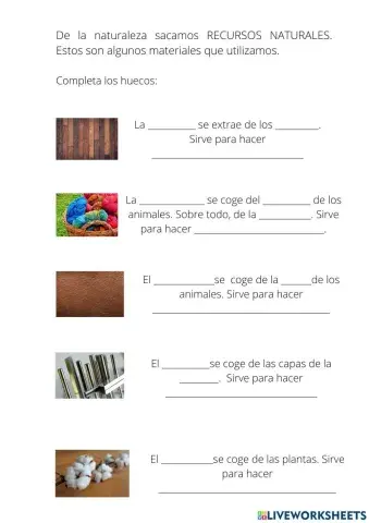 Los recursos naturales