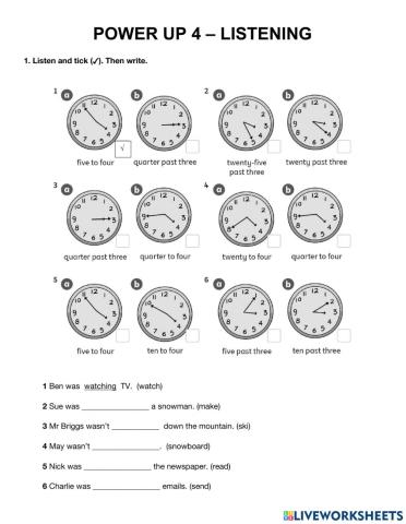 PU 4 - Review U46 - Listening
