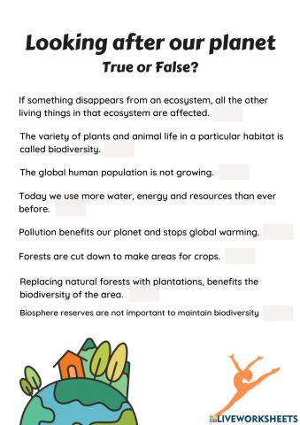 Looking after our planet