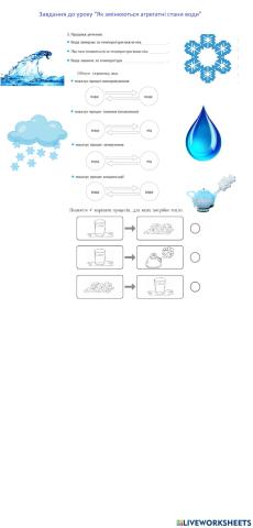 Як змінюються агрегатні стани води
