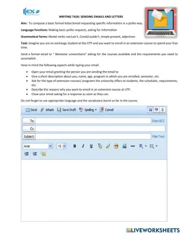 Wrting emails and letters