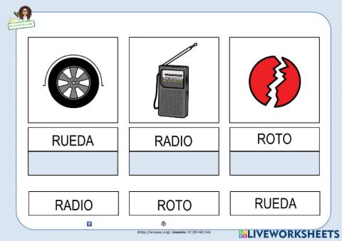 Rueda, radio, roto