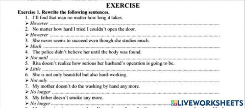 Inversion with though