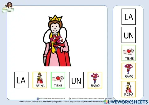 La reina tiene un ramo