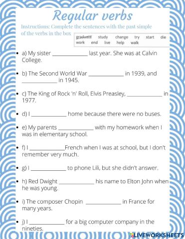 Practice Regular Verbs