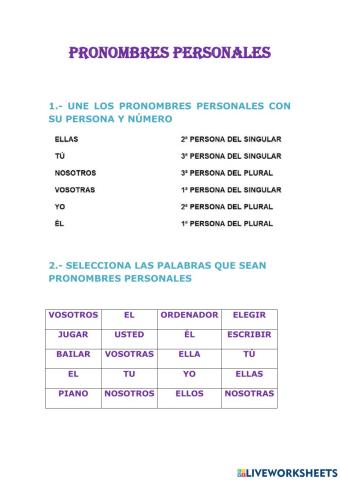 Pronombres personales