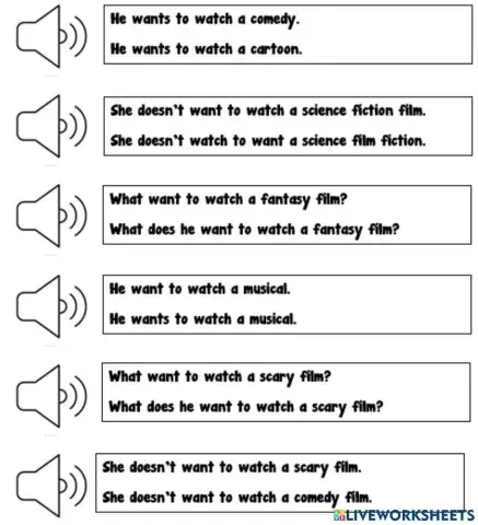 4º UD 5 - At the cinema Listening