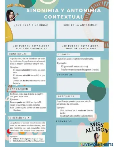 Sinónimos y antónimos contextuales