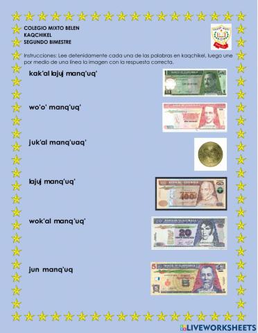 El dinero en kaqchikel