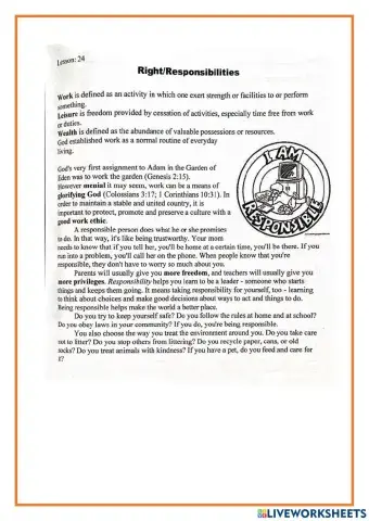 Rights and Responsibilities