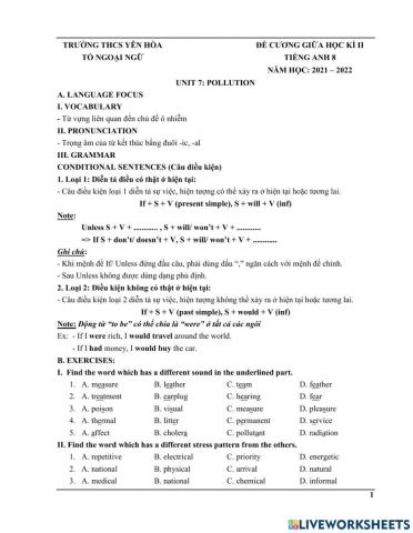 Đề cương ôn tập giữa kì 2 E8 phần 1