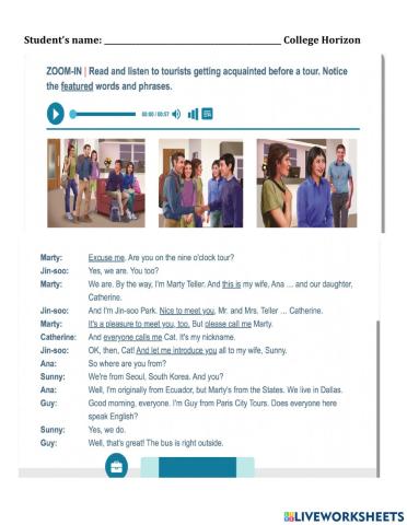 Warm up - college horizon