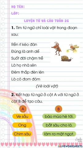 Luyện từ và câu tuần 26