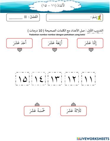 الأعداد (11-15)