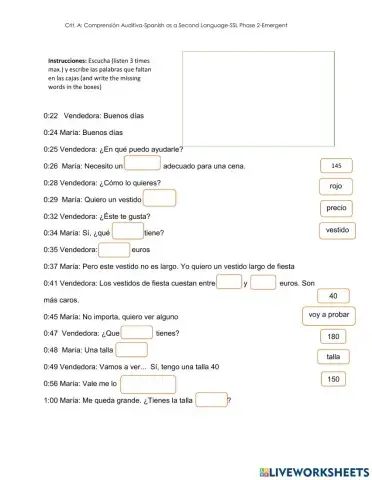 Crit. A Comprensión Auditiva-De Compras