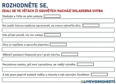 Chyby ve větné skladbě