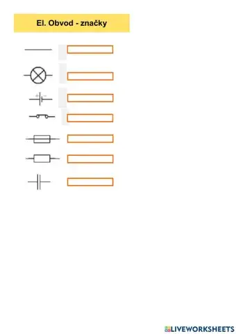 Elektrický obvod - značky
