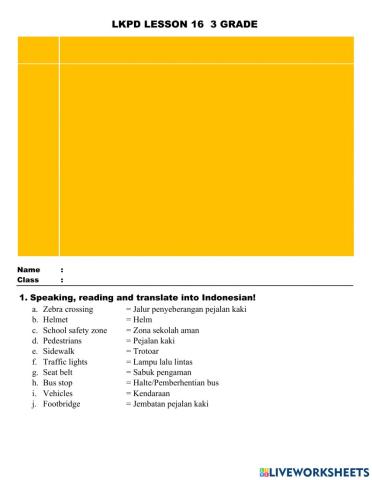 Lkpd lesson 16  3 grade