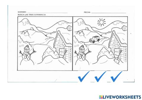 Diferencias paisaje nevado