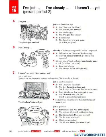 Unit 15 - Present Perfect 2