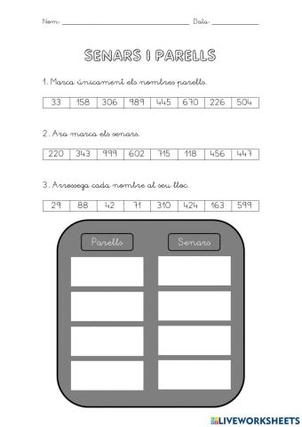 Nombres senars i parells
