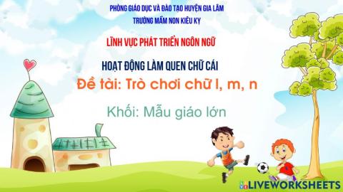 Trò chơi với chữ l m n