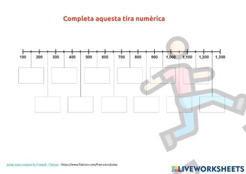 Completa la tira numèrica