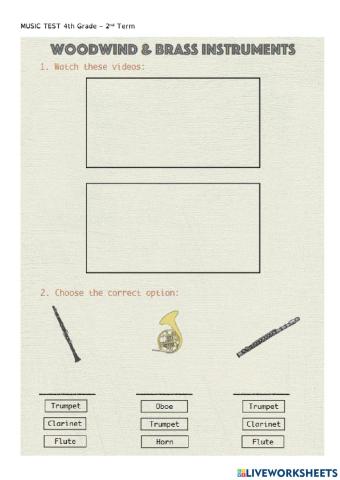 4º Music Test - 2nd Term