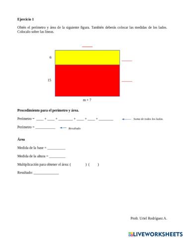 Áreas y perímetros