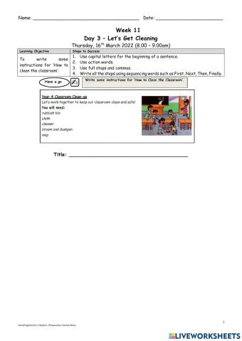 Day 3 - Let's get cleaning