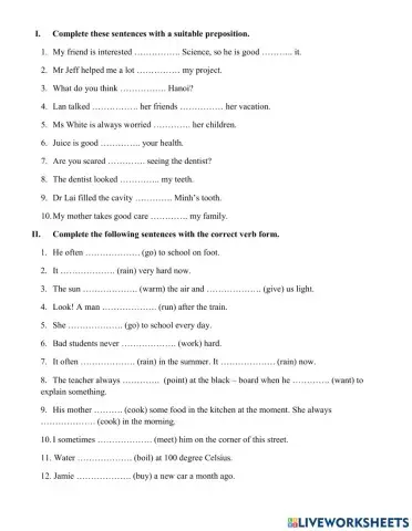 Revision 1 for mid-term test (2nd semester)