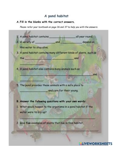 A pond habitat