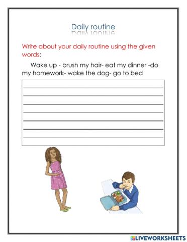 Daily routine (writing)