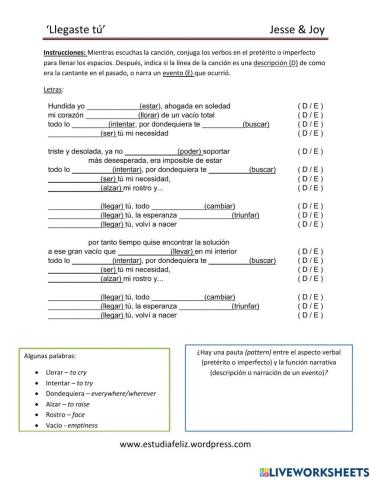 Llegasté tú Jesse and Joy