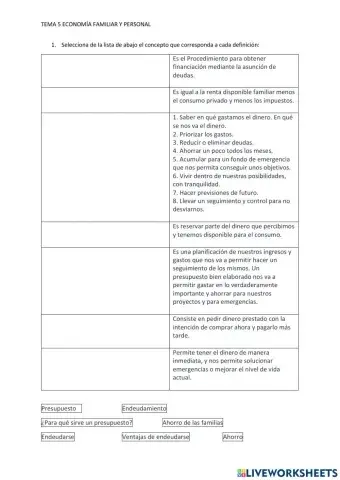 Economia familiar y presonal