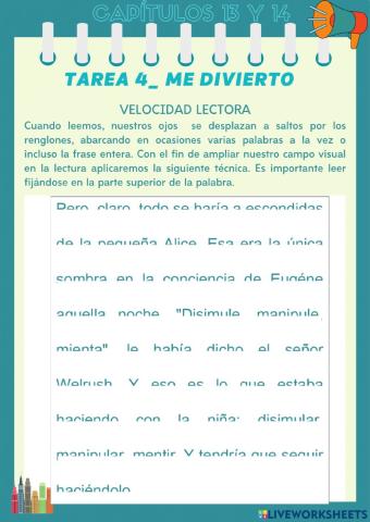 Prohibido Capítulos 13 y 14- Tarea 4