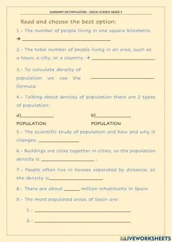 Review on Population - Spain.