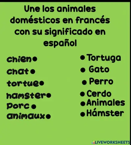 Los animales en francés