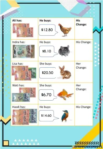Finding Change 4 Pet store