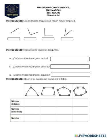 Refuerzo -4 Matemáticas