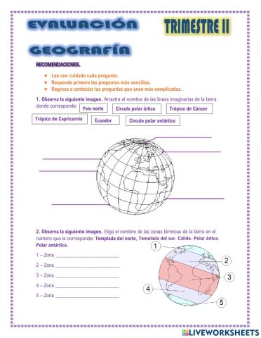Examen de geografía