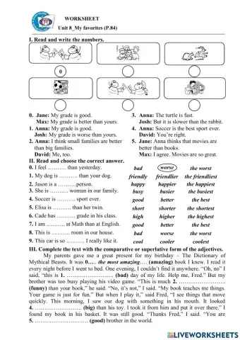 Superlatives and Comparative