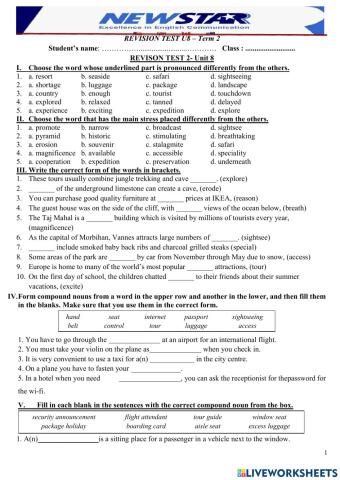 Revison test 2 u8 g9