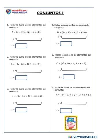 Determinación de conjuntos