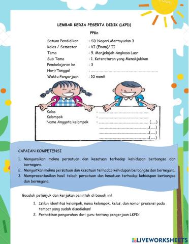 Lkpd ppkn kelas 6 tema 9 st 1 pb 3