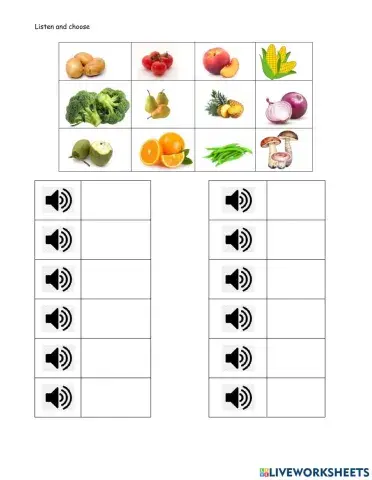 Fruites and vegetables