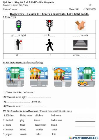 3A1-Lesson 4-There’s a crosswalk. Let’s hold hands.