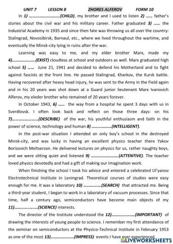 Great People Lesson 9 Zhores Alferov