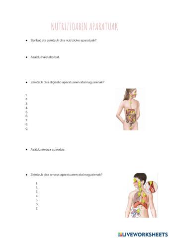 Nutrizioaren aparatuak