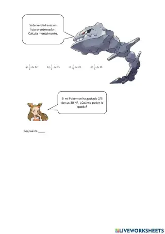 Fracción de una cantidad